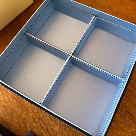 New in box 3 Layer blue satin Jewelry Box made by Red Envelope - Picture 3 of 5